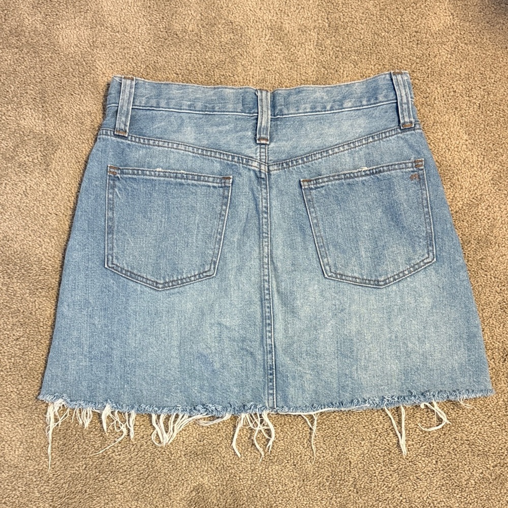Madewell Denim Frayed Hem Skirt - Picture 4 of 4
